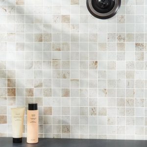 Wall Tiles | 1 sq. ft. Angela Harris Flatiron White 2×2 Matte Porcelain Mosaic White Bathroom Bathroom