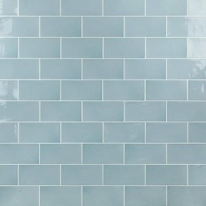 Wall Tiles | 1 sq. ft. Aruba Blue 5×10 Polished Ceramic Subway Wall Tile Blue Backsplash & Kitchen Backsplash & Kitchen