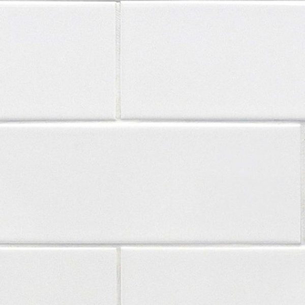 Wall Tiles | 1 sq. ft. Basic White 4×12 Polished Ceramic Subway Wall Tile 4X12 Polished Backsplash & Kitchen 4X12 Polished