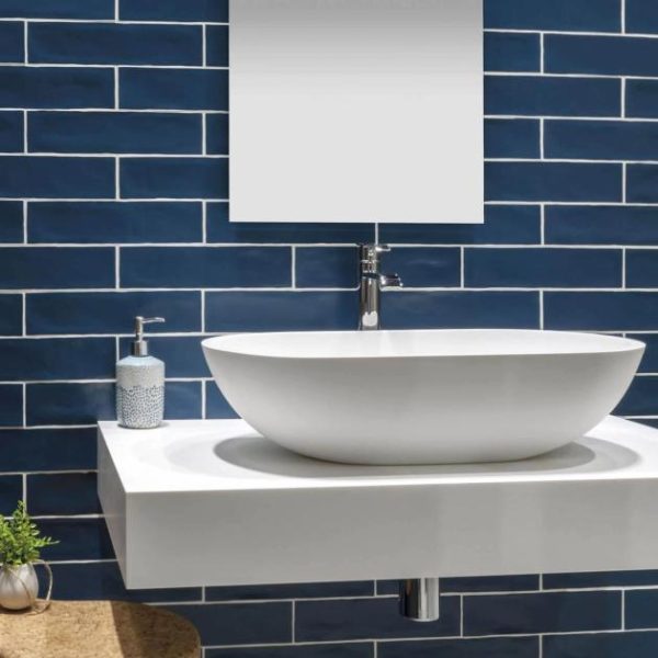 Wall Tiles | 1 sq. ft. Bayou Marine Blue 3×12 Matte Ceramic Subway Tile Marine Blue Backsplash & Kitchen Backsplash & Kitchen