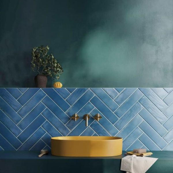 Wall Tiles | 1 sq. ft. Bayou Marine Blue 3×12 Matte Ceramic Subway Tile Marine Blue Backsplash & Kitchen Backsplash & Kitchen