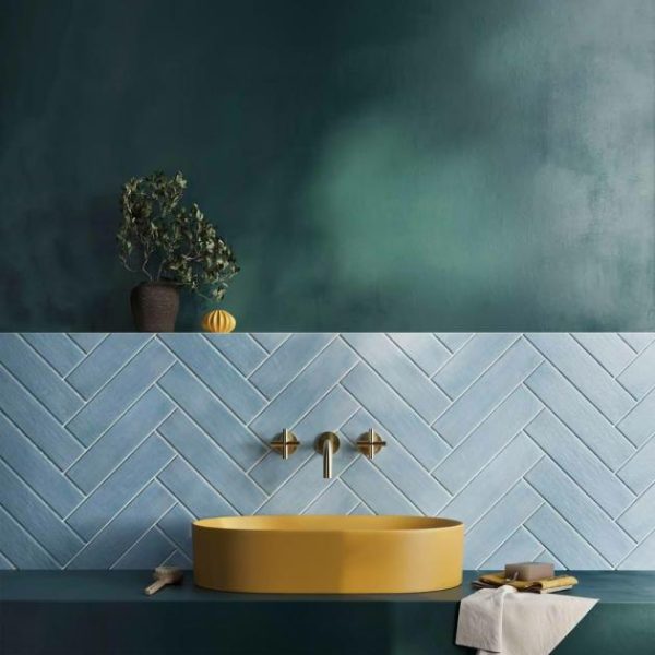 Wall Tiles | 1 sq. ft. Bayou Sky Blue 3×12 Matte Ceramic Subway Tile Sky Blue Backsplash & Kitchen Backsplash & Kitchen