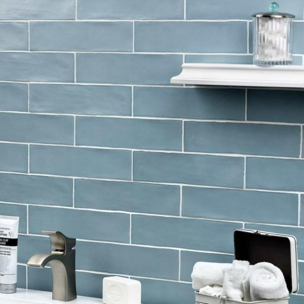 Wall Tiles | 1 sq. ft. Bayou Sky Blue 3×12 Matte Ceramic Subway Tile Sky Blue Backsplash & Kitchen Backsplash & Kitchen