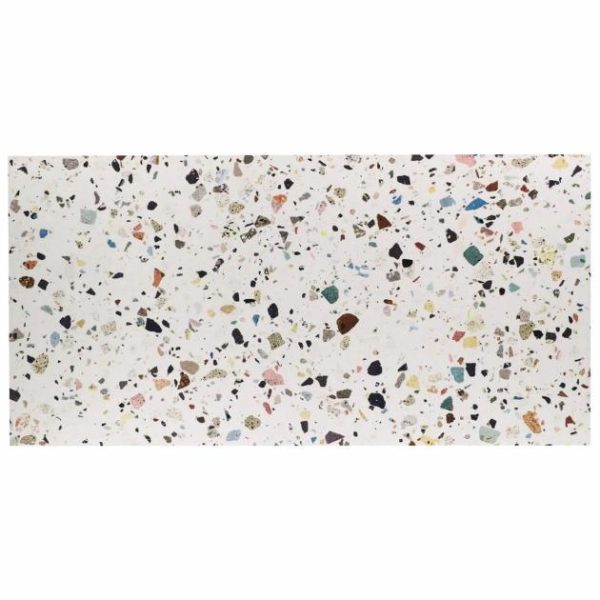 Wall Tiles | 1 sq. ft. Bejeweled White Multicolor 24×48 Terrazzo Look Polished Porcelain Tile White Multicolor Backsplash & Kitchen Backsplash & Kitchen