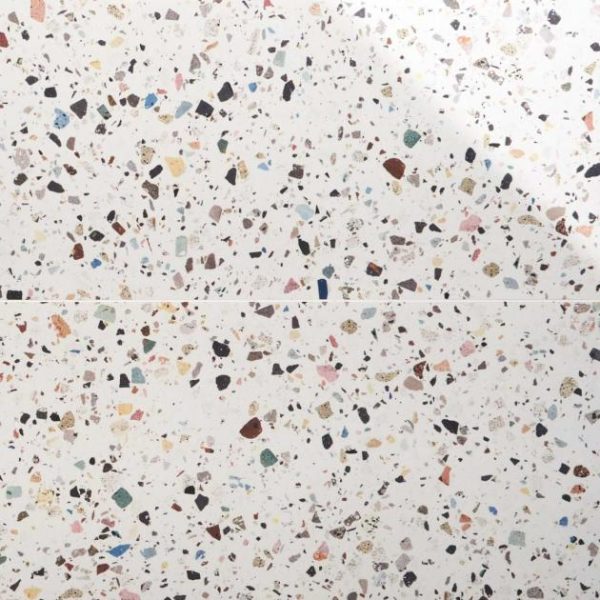 Wall Tiles | 1 sq. ft. Bejeweled White Multicolor 24×48 Terrazzo Look Polished Porcelain Tile White Multicolor Backsplash & Kitchen Backsplash & Kitchen