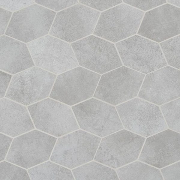 Wall Tiles | 1 sq. ft. Bond Excalibur Medium Gray Foliage Matte Porcelain Mosaic Tile Excalibur Bathroom Bathroom