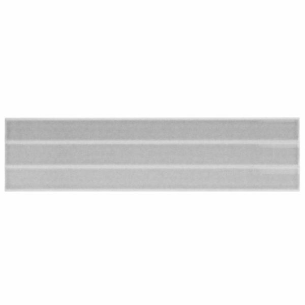 Wall Tiles | 1 sq. ft. Colorplay Fluted Gray 4.5×18 3D Crackled Glossy Ceramic Tile Gray Backsplash & Kitchen Backsplash & Kitchen