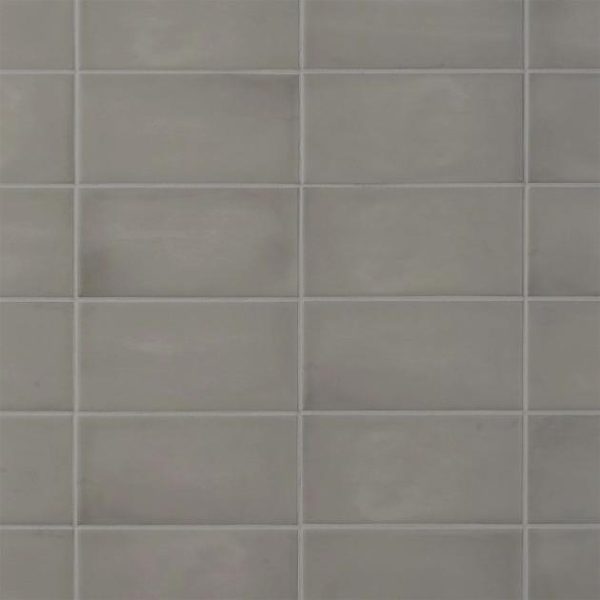 Wall Tiles | 1 sq. ft. Comb Cemento 4X8 Matte Ceramic Wall Tile Gray Bathroom Bathroom