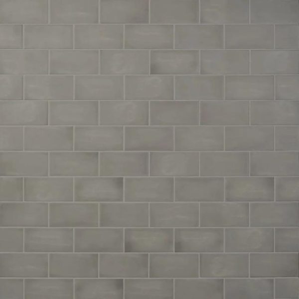 Wall Tiles | 1 sq. ft. Comb Cemento 4X8 Matte Ceramic Wall Tile Gray Bathroom Bathroom