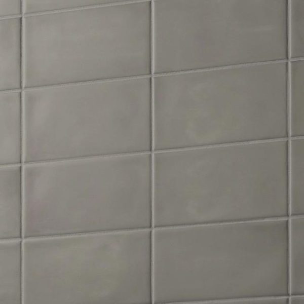 Wall Tiles | 1 sq. ft. Comb Cemento 4X8 Matte Ceramic Wall Tile Gray Bathroom Bathroom