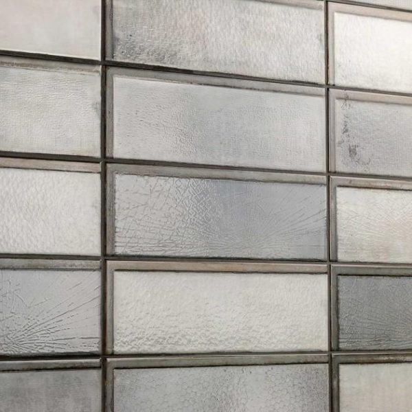 Wall Tiles | 1 sq. ft. Diesel Industrial Steel Dark Gray 4×12 Glossy Ceramic Subway Tile Steel Bathroom Bathroom