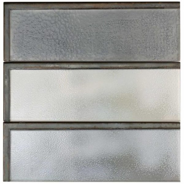 Wall Tiles | 1 sq. ft. Diesel Industrial Steel Dark Gray 4×12 Glossy Ceramic Subway Tile Steel Bathroom Bathroom