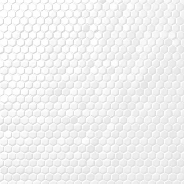 Wall Tiles | 1 sq. ft. Eden White 1″ Hexagon Matte Porcelain Mosaic Matte White Bathroom Bathroom