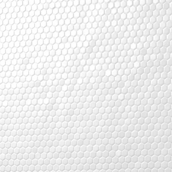 Wall Tiles | 1 sq. ft. Eden White 1″ Hexagon Matte Porcelain Mosaic Matte White Bathroom Bathroom