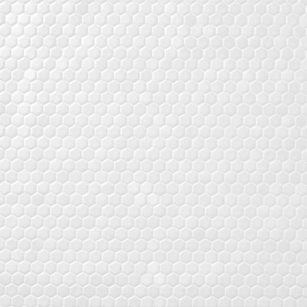 Wall Tiles | 1 sq. ft. Eden White 1″ Hexagon Matte Porcelain Mosaic Matte White Bathroom Bathroom