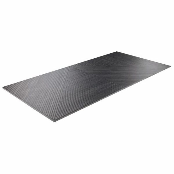 Wall Tiles | 1 sq. ft. Enso Charcoal Black 24×48 Ribbed Matte Porcelain Wood Look Tile Black Bathroom Bathroom