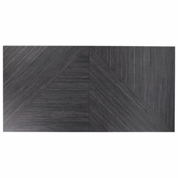 Wall Tiles | 1 sq. ft. Enso Charcoal Black 24×48 Ribbed Matte Porcelain Wood Look Tile Black Bathroom Bathroom