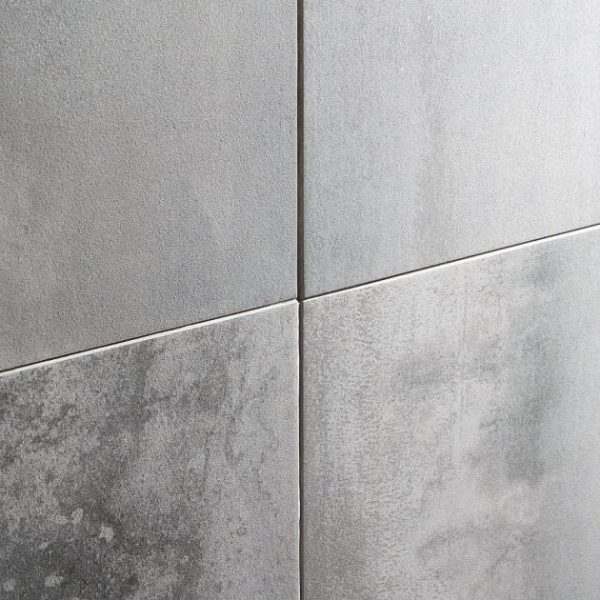 Wall Tiles | 1 sq. ft. Hewlett Metal Silver 24×24 Matte Porcelain Tile Metal Silver Bathroom Bathroom