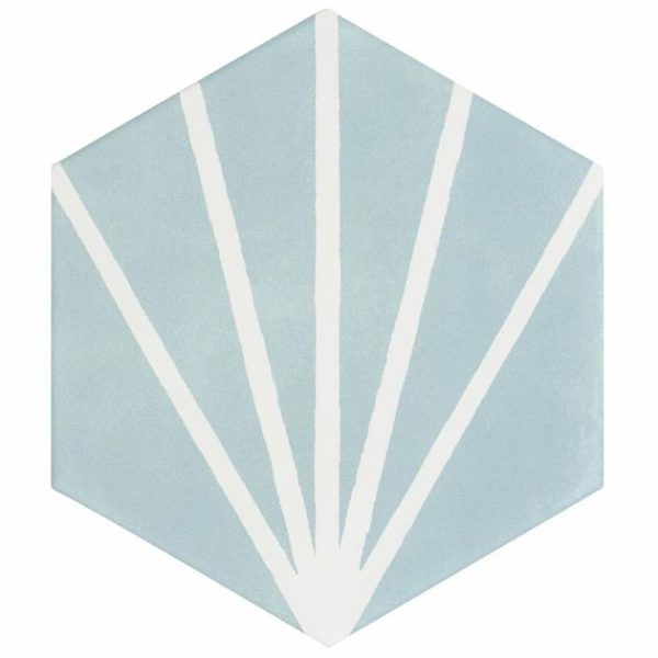 Wall Tiles | 1 sq. ft. HexArt Deco Turquoise 8″ Hexagon Matte Porcelain Tile Deco Turquoise 8 Bathroom Bathroom