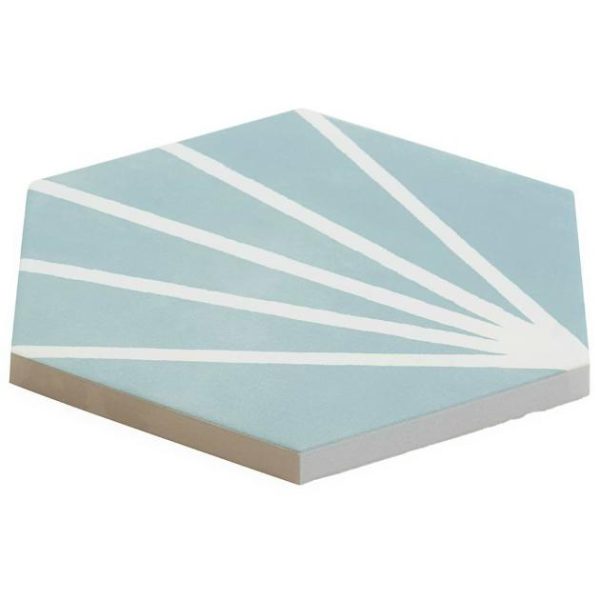 Wall Tiles | 1 sq. ft. HexArt Deco Turquoise 8″ Hexagon Matte Porcelain Tile Deco Turquoise 8 Bathroom Bathroom