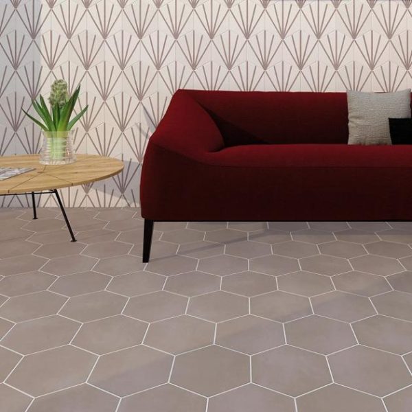 Wall Tiles | 1 sq. ft. HexArt Gris 8″ Hexagon Porcelain Matte Tile Gris 8 Bathroom Bathroom