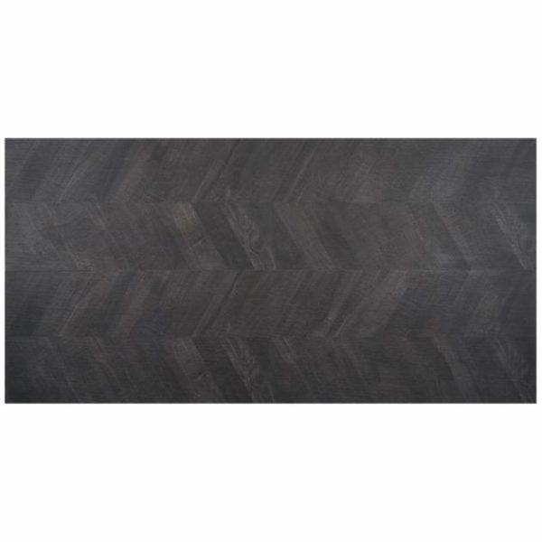 Wall Tiles | 1 sq. ft. Kenridge Chevron Black 24×48 Wood Look Matte Porcelain Tile Black Bathroom Bathroom