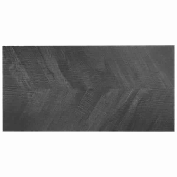 Wall Tiles | 1 sq. ft. Kenridge Chevron Black 24×48 Wood Look Matte Porcelain Tile Black Bathroom Bathroom