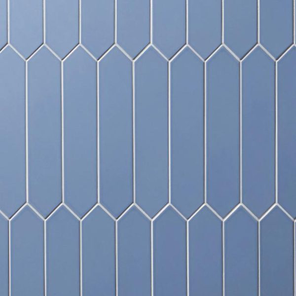 Wall Tiles | 1 sq. ft. Kent Marine Blue 3×12 Picket Polished Ceramic Wall Tile Marine Backsplash & Kitchen Backsplash & Kitchen