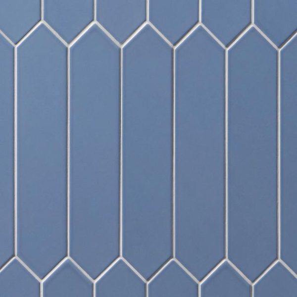 Wall Tiles | 1 sq. ft. Kent Marine Blue 3×12 Picket Polished Ceramic Wall Tile Marine Backsplash & Kitchen Backsplash & Kitchen