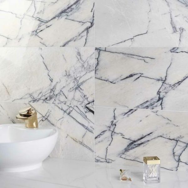 Wall Tiles | 1 sq. ft. Lilac White 12×24 Polished Marble Tile 12X24 Polished Bathroom 12X24 Polished