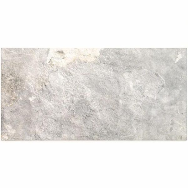 Wall Tiles | 1 sq. ft. Litchfield Silver 12×24 Porcelain Matte Tile Silver Bathroom Bathroom