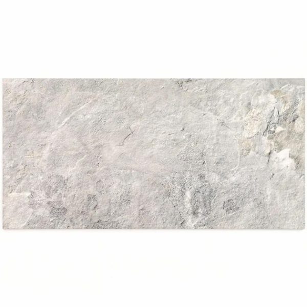 Wall Tiles | 1 sq. ft. Litchfield Silver 12×24 Porcelain Matte Tile Silver Bathroom Bathroom