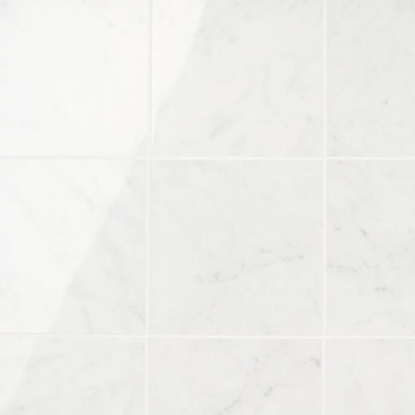 Wall Tiles | 1 sq. ft. Marble Tech Bianco Gioia 6×6 Polished Porcelain Tile White Polished Bathroom Bathroom