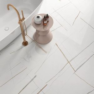 Wall Tiles | 1 sq. ft. Minera Sahara Blanco White 24×48 Marble Look Polished Porcelain Tile Blanco White Bathroom Bathroom