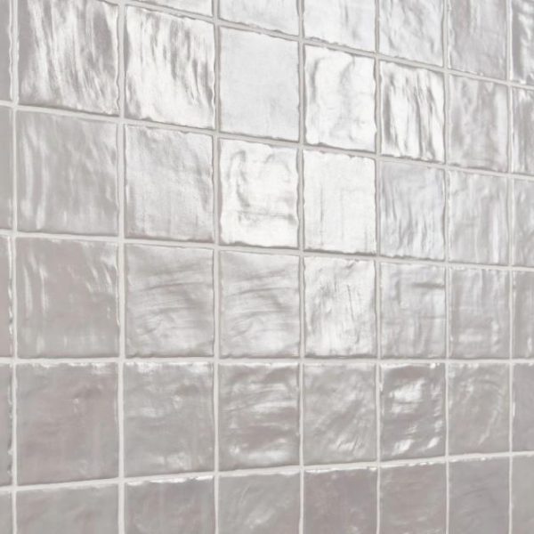 Wall Tiles | 1 sq. ft. Montauk Fog Gray 4×4 Mixed Finish Ceramic Tile Fog Gray Backsplash & Kitchen Backsplash & Kitchen