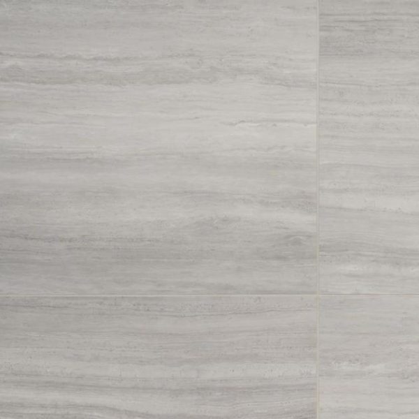 Wall Tiles | 1 sq. ft. Nashville Gray 24×48 Travertine Look Matte Porcelain Tile Gray Matte Bathroom Bathroom