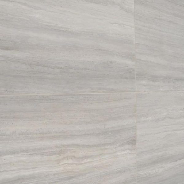 Wall Tiles | 1 sq. ft. Nashville Gray 24×48 Travertine Look Matte Porcelain Tile Gray Matte Bathroom Bathroom