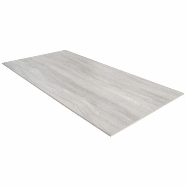 Wall Tiles | 1 sq. ft. Nashville Gray 24×48 Travertine Look Matte Porcelain Tile Gray Matte Bathroom Bathroom