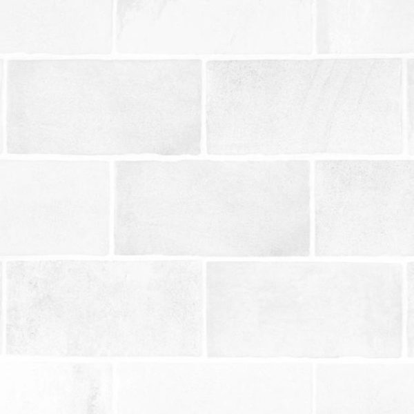 Wall Tiles | 1 sq. ft. Parma Brick White 4×8 Terracotta Look Matte Ceramic Tile White Matte Bathroom Bathroom