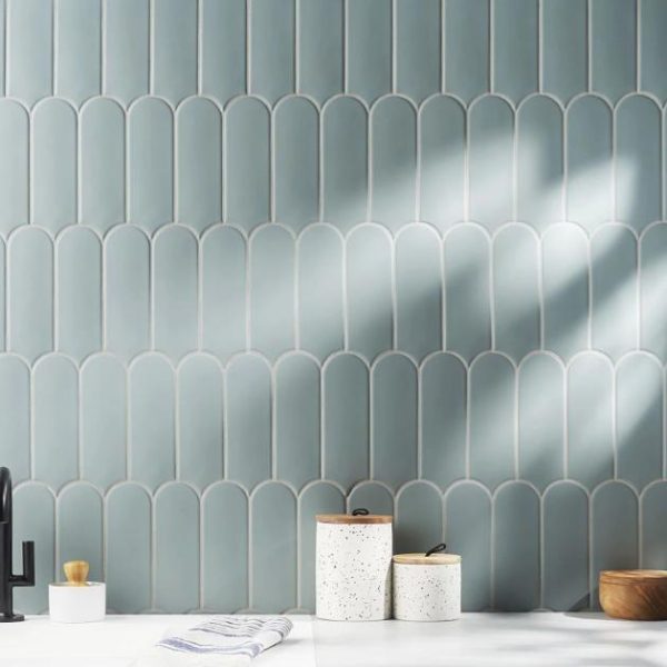 Wall Tiles | 1 sq. ft. Parry Marine Blue 3×8 Fishscale Matte Ceramic Wall Tile Marine Backsplash & Kitchen Backsplash & Kitchen