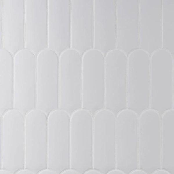 Wall Tiles | 1 sq. ft. Parry Mist Gray 3×8 Fishscale Matte Ceramic Wall Tile Gray Bathroom Bathroom