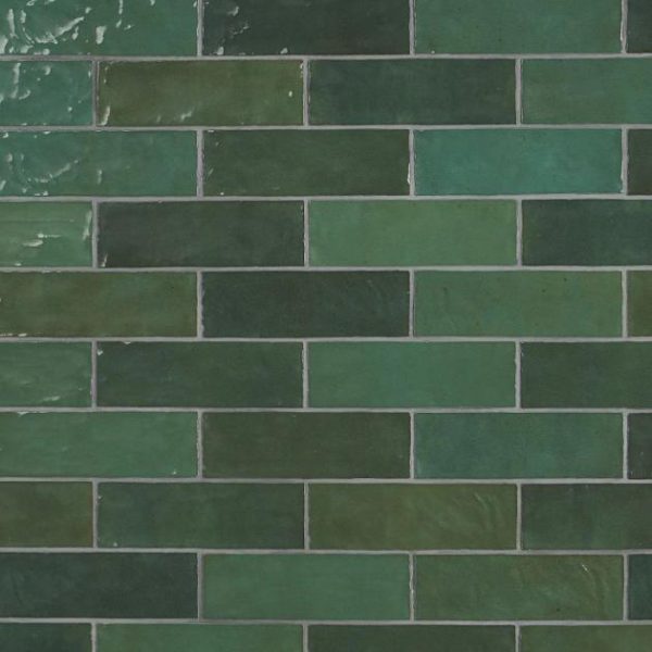 Wall Tiles | 1 sq. ft. Portmore Green 3×8 Glossy Ceramic Subway Tile Green Backsplash & Kitchen Backsplash & Kitchen