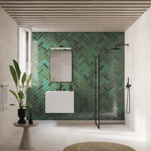 Wall Tiles | 1 sq. ft. Portmore Green 3×8 Glossy Ceramic Subway Tile Green Backsplash & Kitchen Backsplash & Kitchen