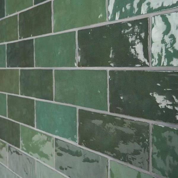 Wall Tiles | 1 sq. ft. Portmore Green 3×8 Glossy Ceramic Subway Tile Green Backsplash & Kitchen Backsplash & Kitchen