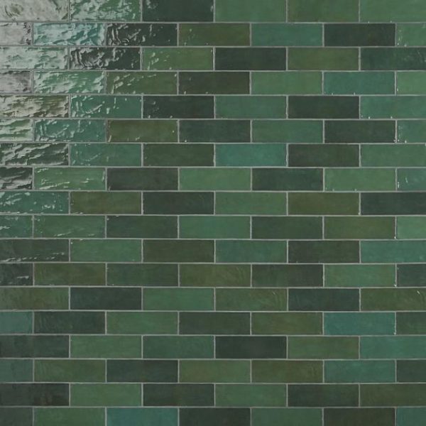 Wall Tiles | 1 sq. ft. Portmore Green 3×8 Glossy Ceramic Subway Tile Green Backsplash & Kitchen Backsplash & Kitchen