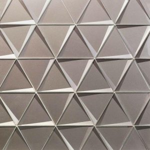 Wall Tiles | 1 sq. ft. Remington Triangles Sepia Gray 6” 3D Glass Tile Sepia Gray Bathroom Bathroom