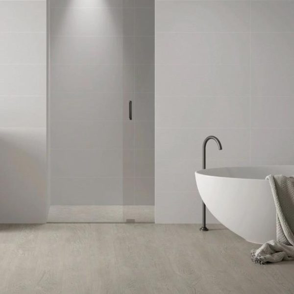 Wall Tiles | 1 sq. ft. Reverb Basalt Bianco 12×36 Matte Ceramic Tile Basalt Bathroom Basalt