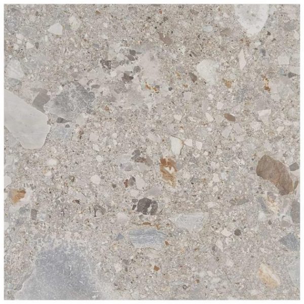 Wall Tiles | 1 sq. ft. Rizo Earth Gray 24×24 Terrazzo Look Matte Porcelain Tile Earth Matte Bathroom Bathroom