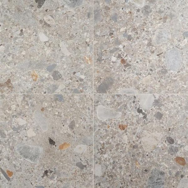 Wall Tiles | 1 sq. ft. Rizo Earth Gray 24×24 Terrazzo Look Matte Porcelain Tile Earth Matte Bathroom Bathroom