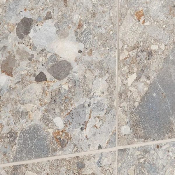 Wall Tiles | 1 sq. ft. Rizo Earth Gray 24×24 Terrazzo Look Matte Porcelain Tile Earth Matte Bathroom Bathroom